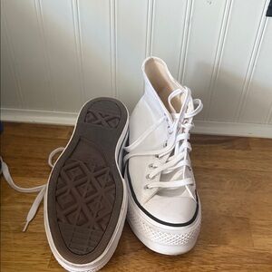 Converse White High-Top Sneakers
